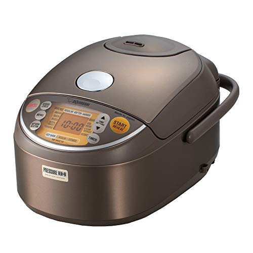Zojirushi NP-NVC10 Induction Heating Pressure Cooker and Warmer, 5.5 Cup, Stainless Brown, Made in Japan