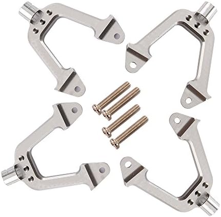 Yiguo SCX10 Upgrade Parts Aluminum Front/Rear Shock Tower for RC 1/10 Rock Crawler Silver Set of 4