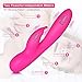 G Spot Rabbit Vibrator for Women - Seamless Dual Powerful Motor with 7 Vibration Modes Rechargeable Clitoris Stimulation Waterproof Wand Massager Couple Dildo (Rose Red)