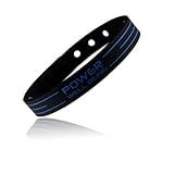 Power Ionics New Power Titanium 2000 Ionic Ion Sports Energy Wristband Bracelet 6 Color Ur Choice (Black/Blue)