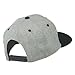Heather Wool Blend Flat Bill Snapback Two Tone Cap - H. Black Grey OSFM