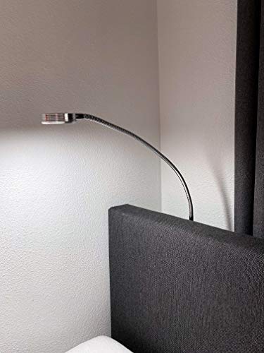 Olympic Life® boxspring leeslampje voor boek/bedlampje voor slaapkamer | montage aan achterkant hoofdbord | aluminium - Afbeelding 5