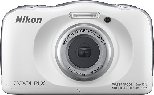 Nikon-COOLPIX-W100-Waterproof-Digital-Camera-White-32GB-Card-Battery-with-Charger-Kit