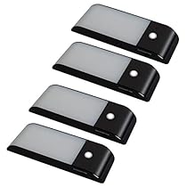 Snxiwth Luz Nocturna LED con Detector,Movimiento Luz Blanca Cálida Recargable Luz LED con 3 Modos(4 Unidades)