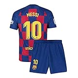 New 19-20 Season 10 Messi Barcelona Home Kids/Youth Soccer Jersey
