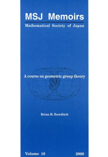 A Course on Geometric Group Theory (MSJ Memoirs)