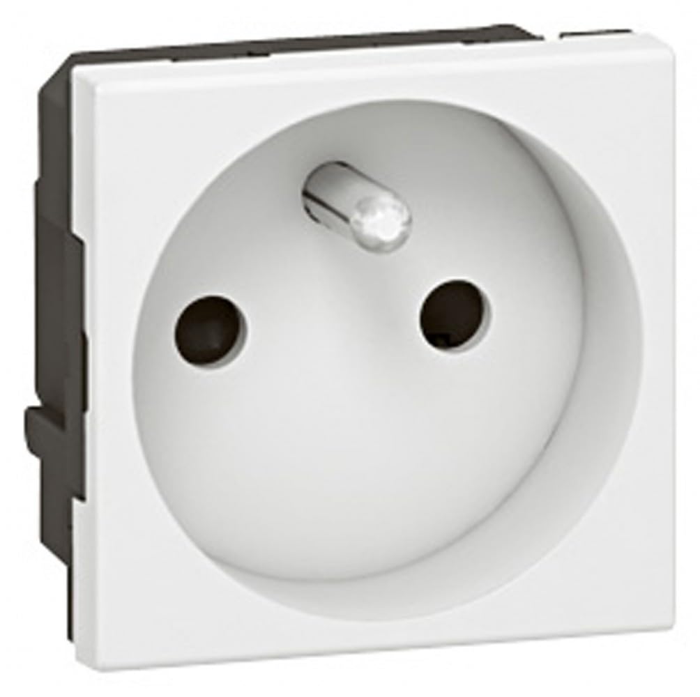 Legrand - 2P+T Screw Compatible Prise Mosaic White