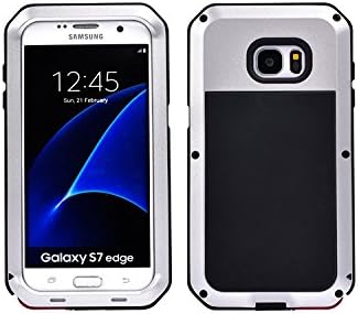 MRSMR Samsung Galaxy S7 Edge Case Cover, Ultra Protective Through Waterproof Case Dust Proof, Snow Proof, Shockproof, Heavy Duty Protective Carrying Case for Samsung-S7Edge-Silver