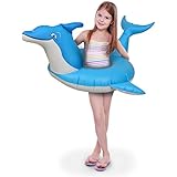 GoFloats Dolphin Jr Pool Float Party Tube, Stylish Floating for Kids, Blue (PT-JR-Dolphin)