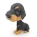 Velener Nodding Dog Ornaments Mini Bobble-Head Toys for Car Decoration (Black and Tan Coonhound)
