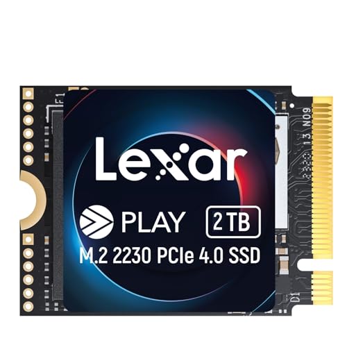 Lexar Play 2230 PCIe 4.0 2TB SSD Interno, M.2 PCIe Gen4x4 SSD, Lectura de hasta 5200MB/s, Escritura de 4700MB/s, Unidad deestado solido Interna Compatible Steam Deck, ASUS ROG Ally