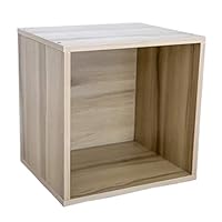 HOFOME Cube Organizer Stackable Shelves for Organization Storage Bookcase Laminated Particle Board Light Beige