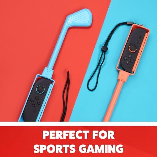 Offizielles Switch 2 Mega Sportpaket – 10-in-1 Joy-Con Zubehörset – Golfschläger, Tennisschläger, Schwerter, Hand- & Beinbänder