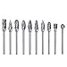 Drillpro Double Cut Carbide Rotary Burr Set--10 Pieces 3X6MM Tungsten Steel Tungsten -- for Grinder Drill , DIY Wood-working Carving, metal polishing ,Engraving,Drilling
