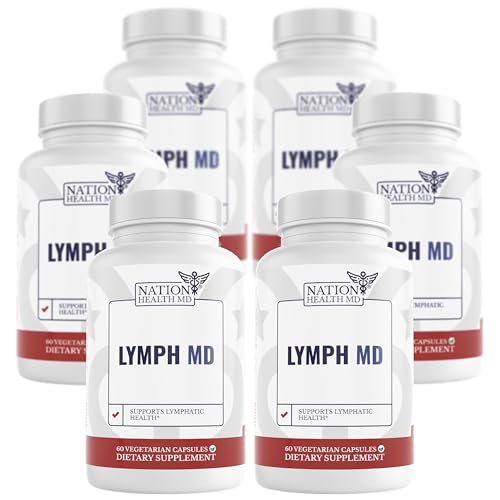 NATION HEALTH MD Lymph MD - Lymphatic Drainage Supplement - Lymph System Support for Women & Men - with Bromelain, Echinacea, Burdock Root, Dandelion, Rutin, Kelp & More - 360 Capsules