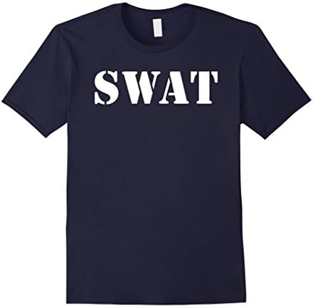 Mens SWAT Team T-Shirt Large Navy