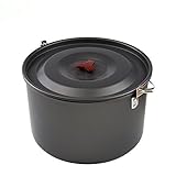 Fire-maple Outdoor Camping Pot Large Volume Pot Camping Hanging Pots Picnic Cooker Aluminum Cooking Pot， Bonfire Pot Campfire Pot