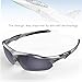 Hulislem Blade Ⅱ Sport Polarized Sunglasses (Transparent-Smoke) Sunglasses For Men Women Mens Womens Sports