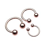 Rose Gold Septum Horseshoe Ring 16g 14g (Sold individually)