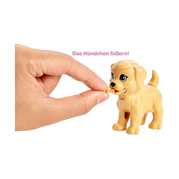 Barbie FXH08 - Hundesitterin, blond, Spielset mit 4 Hunden, mit einem Häufchen machenden und einem PIPI machenden Hund, mit Farbwechsel-Papier +mehr, Geschenk für Kinder im Alter von 3 bis 7 Jahren – Bild 6