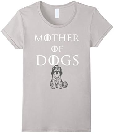 Women's Cavalier King Charles Spaniel - Mother of Dogs T shirt Medium Silver