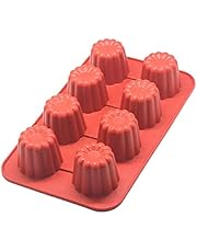 Canele Molds French Cake Pan Nonstick 8-Cavity Cannele Mold Muffin Baking Pans for Oven Baking