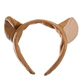 Wildlife Tree Plush Mountain Lion Ears Headband Accessory for Cougar Costume, Cosplay, Pretend Animal Play or Safari Party Costumes