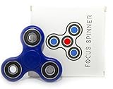 Focus Spinner - (4 Colors) Fidget Toy For Anxiety Stress Relief Attention Focus For Children / Adult Gift ADHD (Blue)