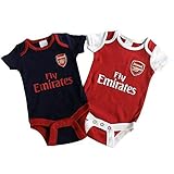 Arsenal FC - Authentic Cute Baby Body Suits 2 Pack (3-6 months)
