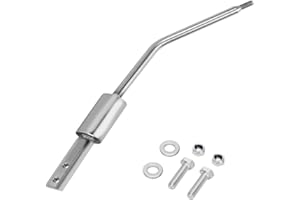 PUZAU Shifter Lever & Knob,Manual Short Throw Standard Bent Shifter Lever,Replace Dodge Ram G56 2500 3500 BentShifter(2006.5+),For Jock/Semi Manual Truck BentShifter,13" Length M10 Stud Stainless,Have Noise