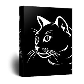 Canvas Wall Art-Cute Cat and Dog-Canvas Prints Home Artwork Decoration for Living Room,Bedroom - 16x24 inches