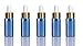 10 Sets Blue 5ml UV Coated Glass Dropper Bottles Grand Parfums Refillable Medicine Dropper Bottles with Gold Caps and White Bulb Glass Pipette for Essential Oil, Serums,