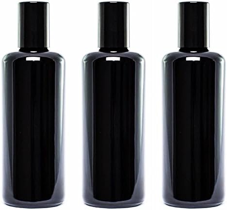 ultravioLeaf 100 ml (3.4 fl oz) 3-Pack Black Ultraviolet Glass Bottle w/ Glass Ball Roll on Tip