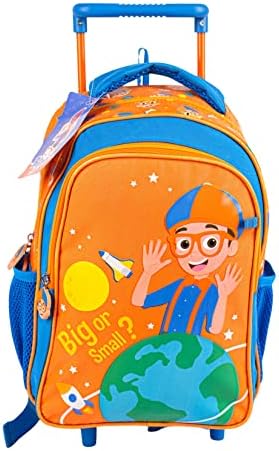 Blippi Girls & Boys School Trolley Bag 13 - Multicolor Rolling Backpack ...