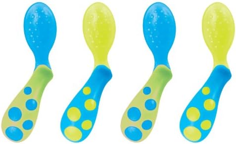 Sassy 4 Pack Baby Less Mess Toddler Spoon - Blue