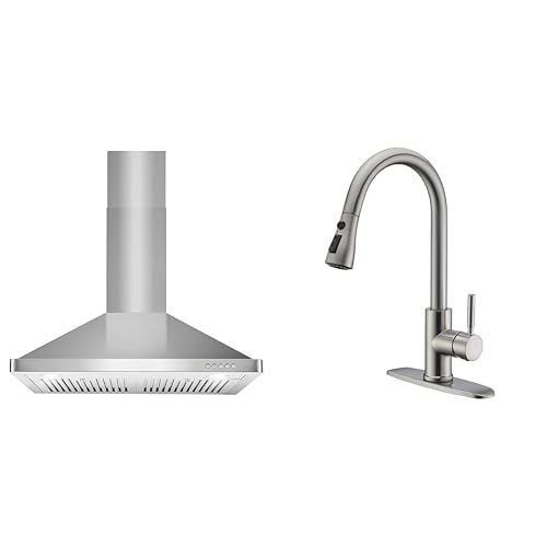 COSMO 63175 30 in. Wall Mount Range Hood with Efficient Airflow, Ducted ...