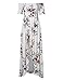 Leadingstar Women Summer Vintage Floral Print Strapless Beach Split Casual Dress