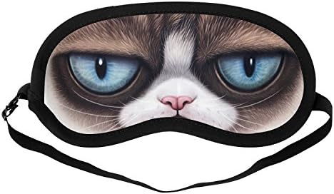 Sangkoo Fashion Unicorn Horse Sleep Mask, Cotton Material Soft Sleeping Mask Adjustable Head Strap for Men/Women/Kids (Cat Eyes)