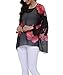 Nicetage Tropical Shirts Sheer Chiffon Blouses for Women Boho Batwing Tops Floral Bat Wing Tunics Plus Size Spring Clothes