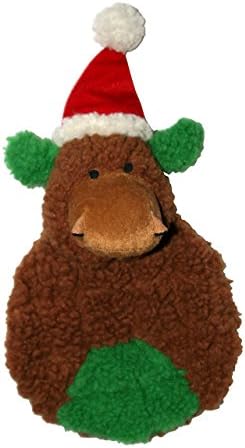 Hip Doggie Krinkle and Squeak Holiday Plush Christmas Dog Toys - Reindeer