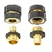 2Sets (4pcs) Aluminum Garden Hose Quick Connector - Water Hoses Quik Connect Release