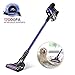 DEENKEE Cordless Vacuum Cleaner, 200W Brushless Motor with 17Kpa Powerful Suction & LED Brush,HEPA Filtration for Car Cleaning and Carpet Hard Floor Pet Hair Dust Cleaning