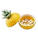 HOME SMILE Ceramic Small Jewelry Decorative Box,Engagment Wedding Ring Holder,Gift for Girls & Women,Pineapple