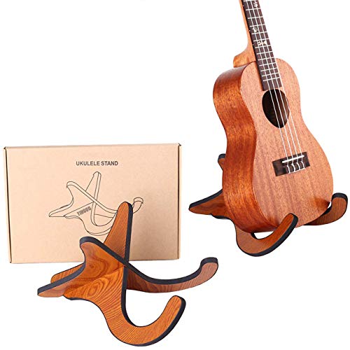 TIHOOD Wooden Ukelele Stand Holder Musical Instrument Stand Concert