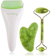 Jade Face Gua Sha Roller – Ice Facial Eye Massage Stone Gifts for Mom Mothers Day Natural Cooling...