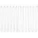 eBoot 20 Inch Silver Plated Link Cable Chain Necklaces and Twisted Cross Chain Necklace, 12 Pieces
