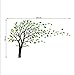 Large Tree Blowing in The Wind Tree Wall Decals Wall Sticker Vinyl Art Kids Rooms Teen Girls Boys Wallpaper Murals Sticker Wall Stickers Nursery Decor Nursery Decals (Dark Brown)