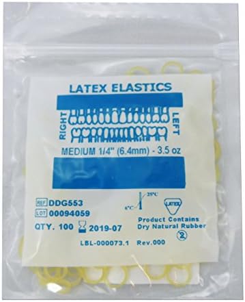 Elastics Orthodontic Bands Latex 1/4 3.5Oz Close The Gap In Your Teeth
