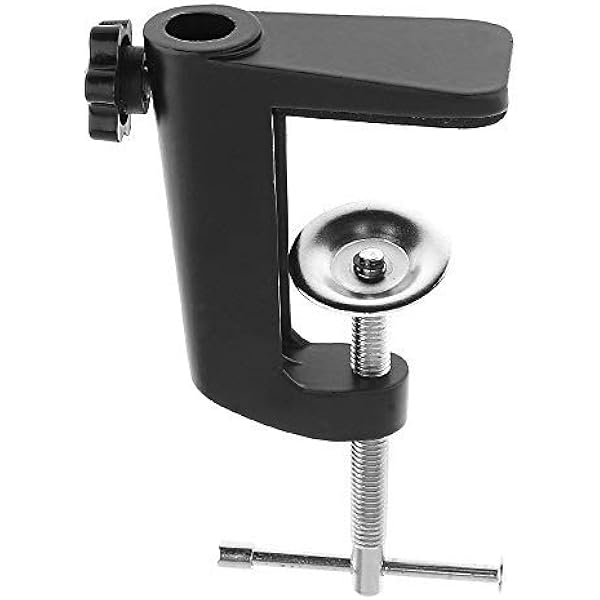Amazon Com Replacement Aluminum Alloy Cantilever Bracket C Clamp 1 2 Inch 1 2cm Hole Diameter Adjustable Thumb Screws And Non Slip Mat For Mic Stand Table Lamp Desk Clamp Musical Instruments