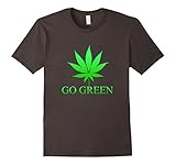 Men's Go Green Weed T Shirt - Vape Nation - Marijuana Leaf 420 Large Asphalt